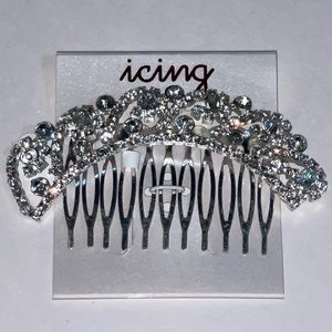 Icing Rhinestone Hair Comb, Size 3.5” x .75”